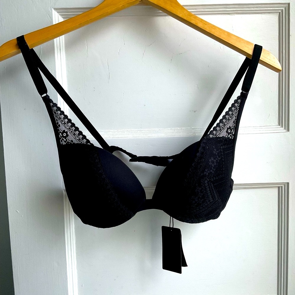 Cosabella Vittoria Push Up Bra, 34C, Black